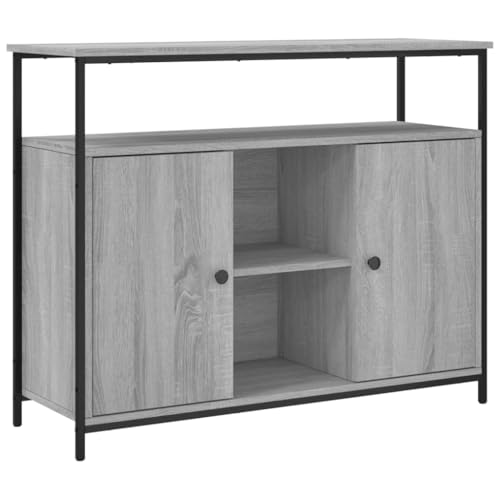 vidaXL Buffet, Meuble de Rangement avec Porte, Armoire latérale, Organisateur de Salon Maison Intérieur Sonoma Gris Bois d'Ingénierie