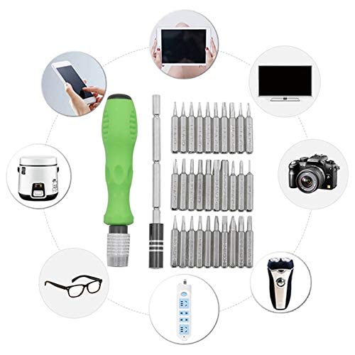 KRIVAT Screwdriver 32 in 1, Multi-Purpose Precision Mini Screwdriver Bits Set With Magnetic Flexible Extension Rod Tools for Mobile Laptop Glasses 3