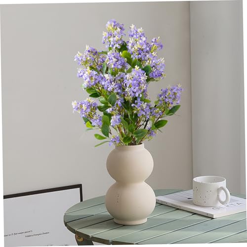 Flores lilas artificiales realistas que solucionan la decoración de jarrones altos 5
