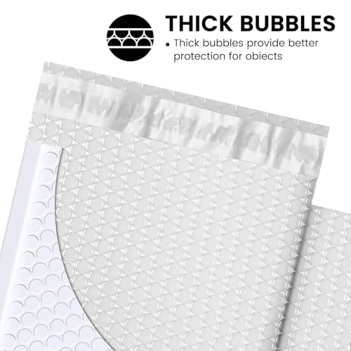 Image of Fuxury Bubble Mailers 6x10 inch 3000 Pack White Padded Envelopes Usable Size 6x9 inch Thick Mailing Envelopes Bubble Padded, Shipping Bags for Mailing,Packaging, Small Business, Boutique, Bulk #0