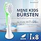 demirdental Ersatzbürsten für Kinder passend für Philips Sonicare Ersatzbürsten Kids, Compact Mini geeignet für 3-6 Jahre, entspricht HX6034 HX6038, Grün, 8er Set