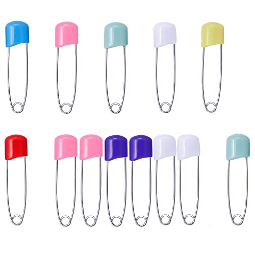 50 Pieces Colorful Diaper Pins Plastic Head Safety Pin With Safe Locking Closures #TOP10