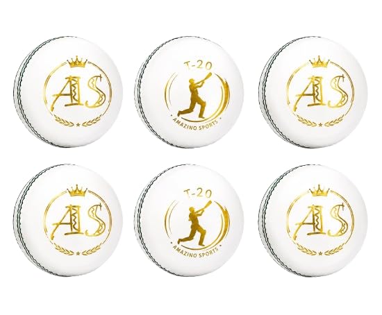 AMAZINO Sports Premium White Cricket Ball | Genuine Leather | Waterproof Hand Stitched Ball | Ideal for Practice & Matches-picture-13
