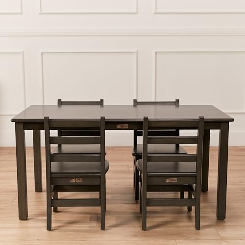 ECR4Kids 24in x 48in Rectangular Hardwood Table with 22in Legs, Kids Furniture, Grey Wash