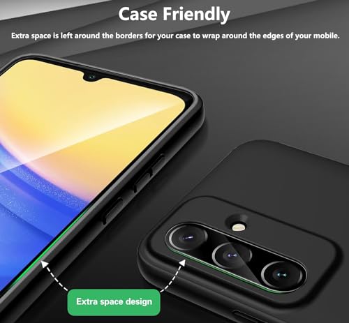 [2 +2 for Samsung Galaxy A25 5G Privacy Screen protector with careme les[Protect privacy][Scratch resistant][Anti Fingerprint][Bubble-Free][Easy installation]