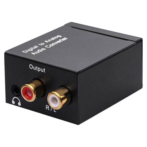Convertidor Digital A Analógico: Adaptador De Audio Óptico Coaxial, Salida De Conector 3.5 Mm | Utilice Ampliamente El Cuadro De Salida De Audio Digital A Estéreo Para TV, Consola De Juegos,