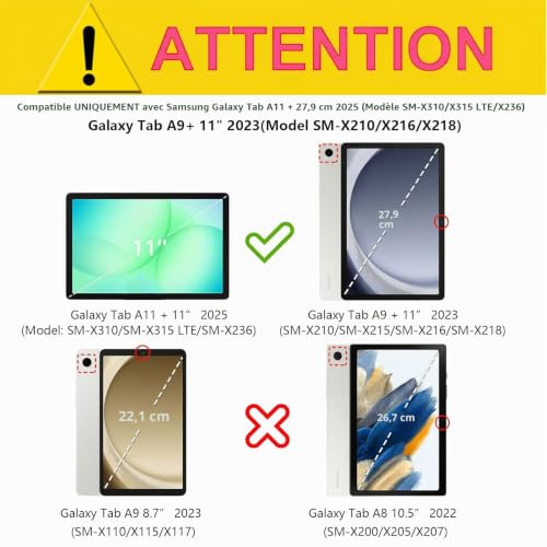 Coque Samsung Galaxy Tab A11 Plus avec béquille rotative durable et premium - 2
