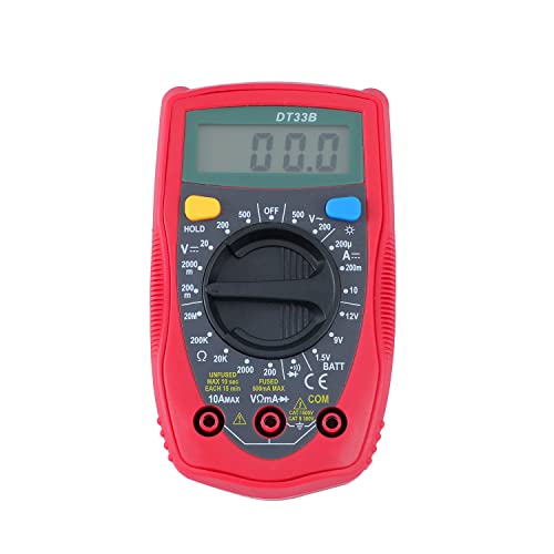 KATSU Digital Multimeter, 2000 Counts Multimeter DT33B with DC AC Voltmeter and Ohm Volt Amp Tester, with Backlit LCD and Test Leads, Measures Voltage Current Resistance Continuity Diode - Image 7