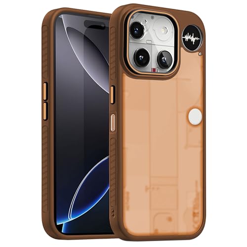 Image of V-TAN Back Cover for Nothing Phone (3) Compatible Case, Matte Finish Transparent Case, TPU, Camera Protective Shockproof Cover (Brown)