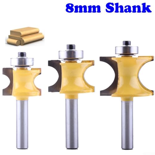 Juego de 5 brocas de carburo de 8 mm para carpintería y perfilado de mesas con CNC 6