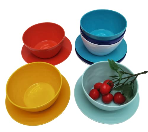 Lok-Osemile 4.6" Mini Bowl Set Of 6 - Melamine Dinnerware - Small, Kids, Pasta - Multicolor #TOP4