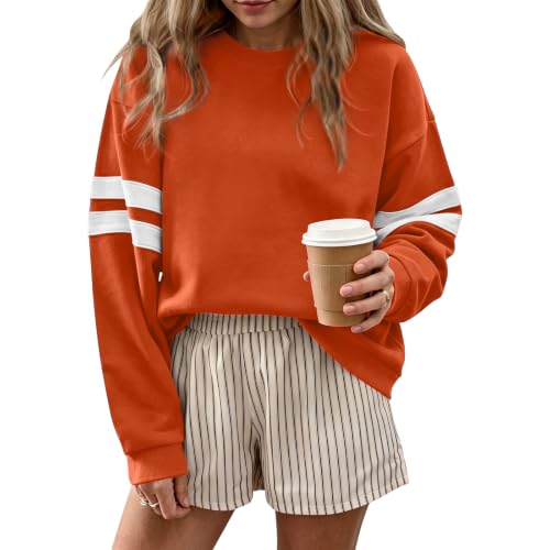 Varsity Striped Sweatshirt Women Crewneck Oversized Sweatshirt Sweat Shirts - image 1