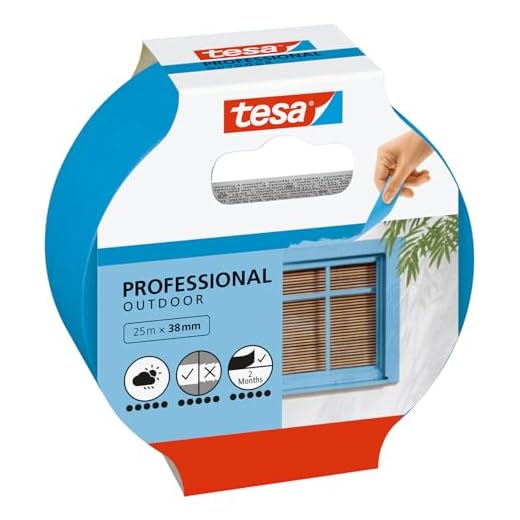 tesa 56251-00000-00 56251 ecoLogo Maler Krepp Precision Outdoor Papierabdeckband, Blau, 25m : 38mm