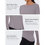Loovoo Women's Long Sleeve Running Shirts Workout Tops UPF 50+ Sun Shirt Quick Dry Athletic T-Shirts with Watching Window - Image 4