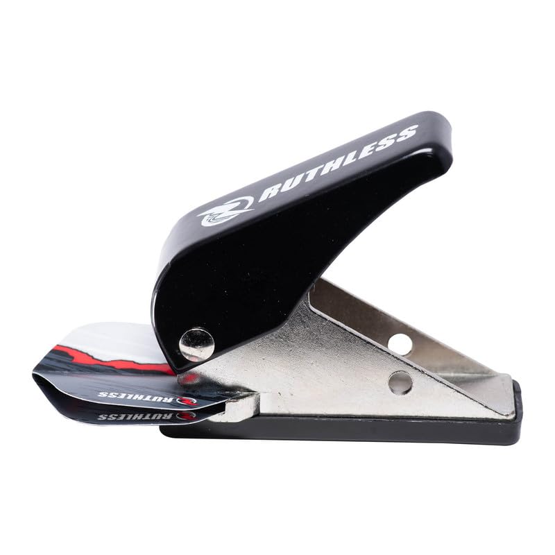 Ruthless Dart Flight Punch - Accesorio para dardos de bolsillo, fácil de usar, rojo, negro y blanco