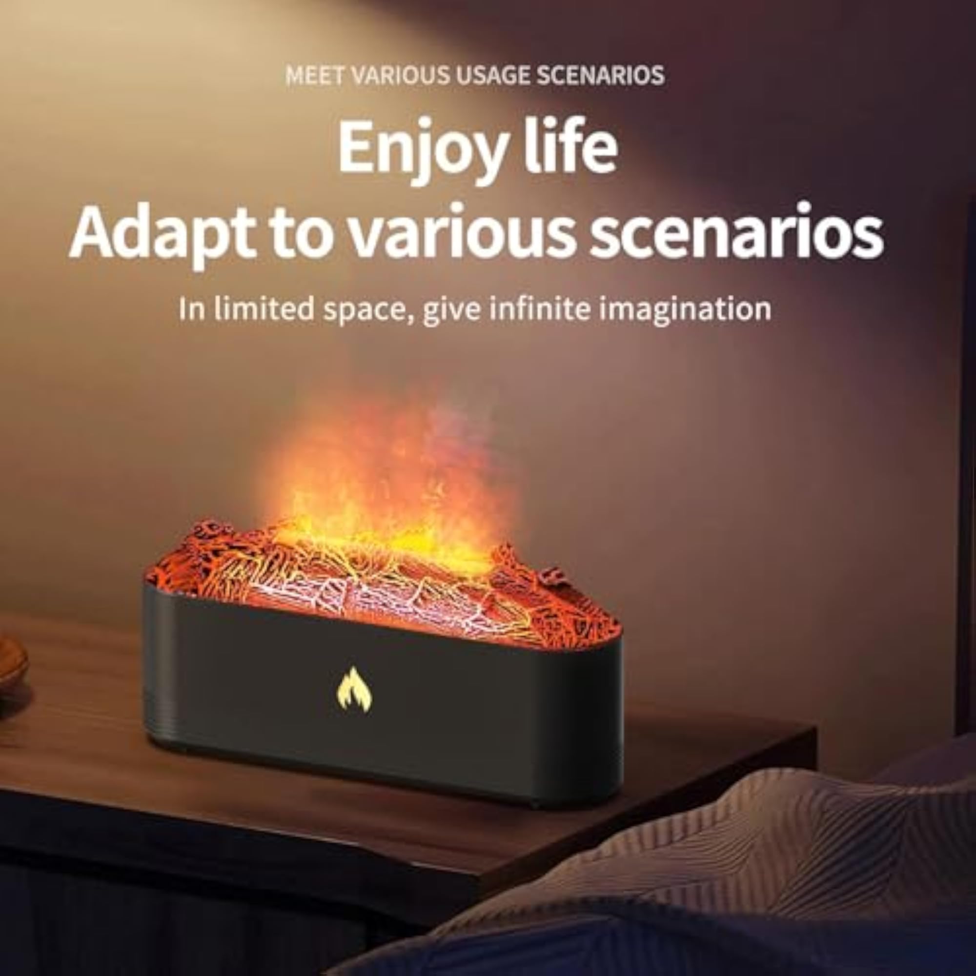 Simulation Fire Humidifier Essential Diffuser for SPA Office