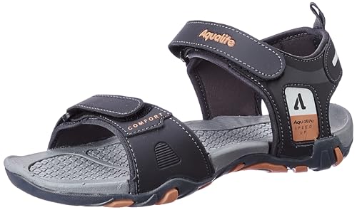 Aqualite Men MGS-617(ADV.) Sandal, D.Grey/Orange, 6 UK/India (B0D95SMCGB) Amazon Price History, Amazon Price Tracker