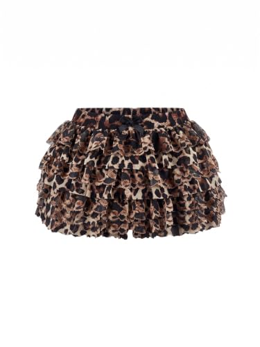 Image of Women Y2K Lace Multi-Layered Bloomers Lolita Ruffle Shorts Cute Mini Skirt