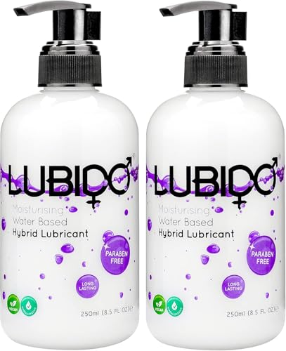 Lubido Hybrid Parabenfrei Feuchtigkeitsspendendes Cremiges Gel Gleitmittel - 250ml (2er Pack)