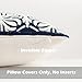 HWY 50 Navy Blue Decorative Lumbar Pillow Cover Rectangle 12x20 Inch (1 Piece), Embroidered Cotton Farmhouse Cushion Cover Pillow Case for Sofa Couch Living Room Bed, Minimalist Floral