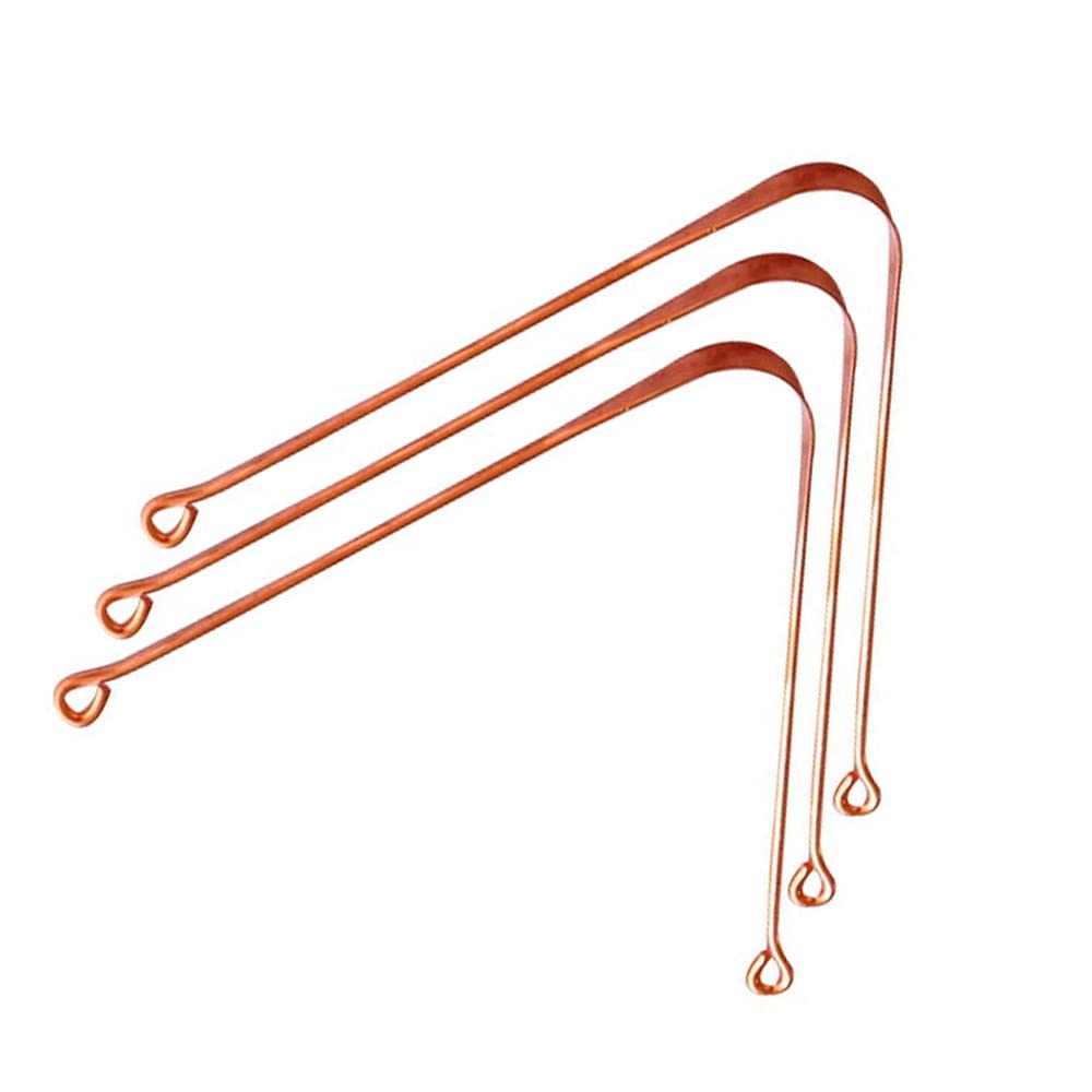 HealthAndYoga(TM) qSwipe Lite Copper Tongue Cleaners - Relief for Bad Breath and Oral Hygiene (Set of 3)