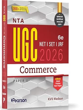 Buy Pearson NTA UGC NET Commerce Paper 2 2026 6th Edition | For NET/SET ...