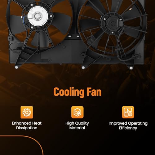 Image of maXpeedingrods 621172 Radiator Cooling Fan for Toyota Highlander 2001-2007 | for Lexus RX300 2001-2003, 1636328270 FA70720 1636374311