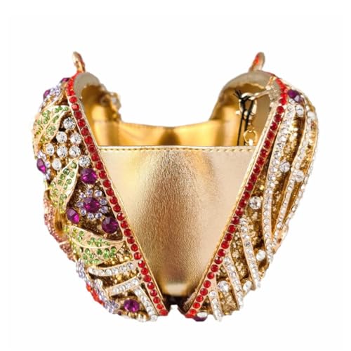 Image of Luxury Crystal Clutch Purse for Women Rhinestone Handbag Formal Party Evening Bag Sparkly Bridal Flower Purse