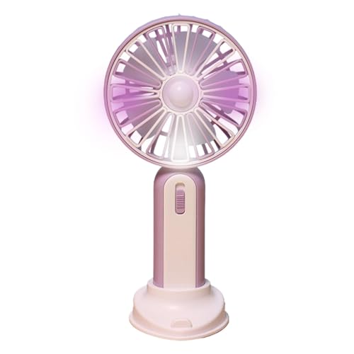 Generico Ventilador USB claro a mano, ventilador de escritorio silencioso, escritorio personal portátil, luz para el hogar, dormitorio, interior, exterior, verano, viajes, camping y trabajo