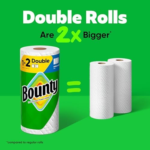 Bounty Paper Towels Select-A-Size White, 12 Double Rolls = 24 Regular Rolls — view 3