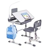 SMAGREHO Kids' Desk and Chair Set, Height Adjustable Child's...