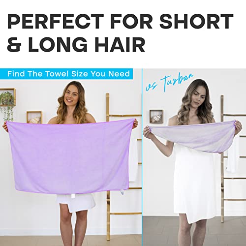 Luxe Beauty Microfiber Hair Towel Wrap – Absorbent Microfiber Hair Towels For Women Long Hair - Hair Drying Towels Microfiber Towel For Hair Wrap For Long Hair -Perfect Curly Hair Towel For Plopping #TOP3