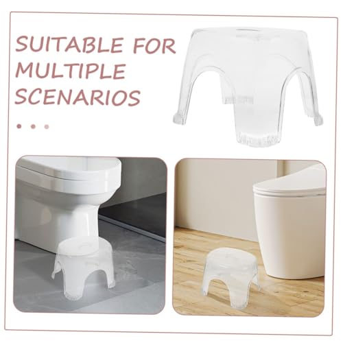 Tabouret de bain transparent antidérapant siège polyvalent pour douche et repose-pieds PP