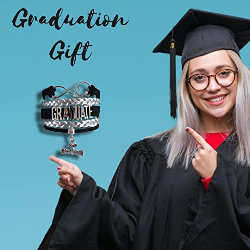 Image of Infinity Collection Graduation Bracelet Gift Graduate Jewelry for Her, Class of 2026 Keepsake, Adjustable Charm Bracelet for Women & Girls