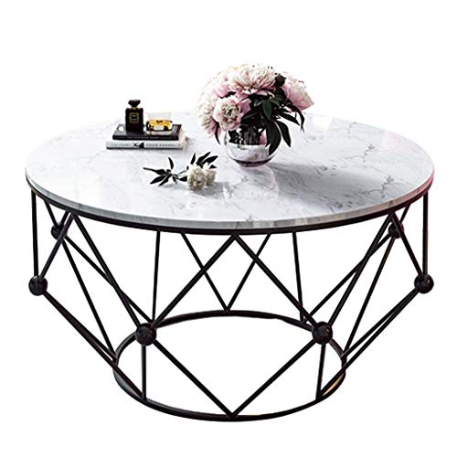 Table d'appoint moderne haute brillance et table basse de salon ronde - 2