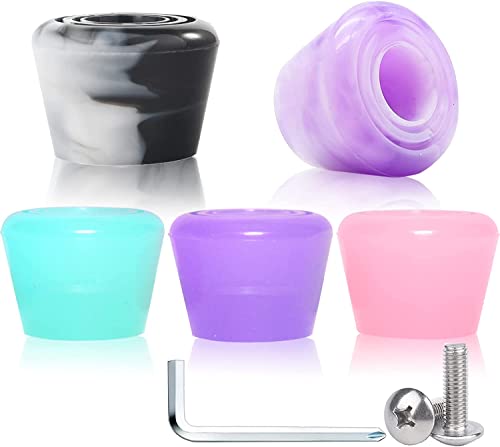 VNAKER PU Rubber Roller Skate Toe Stoppers 1 Pair with Screws