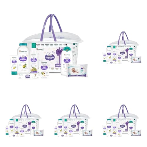 Image of Himalaya Baby Gift Pack Basket,Pack of 5 Set,White