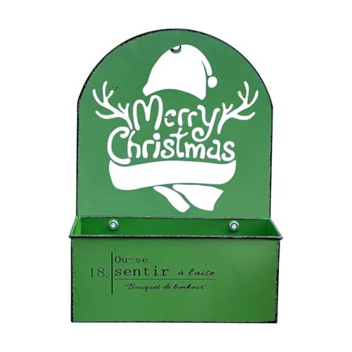 F Fityle Maceta de Pared para Interior y Exterior, para, Desmontable, de Metal, rústica, para decoración de jardín, para Fiestas, Decorativa, para, Sombrero Hueco Verde