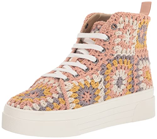 Lucky Brand Women's Curla Crochet Platform Sneaker, Pastel Multi, 6 #TOP21