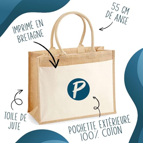 Sac de shopping en jute Équipe Meilleure temps femme cadeau plein d'amour - 4