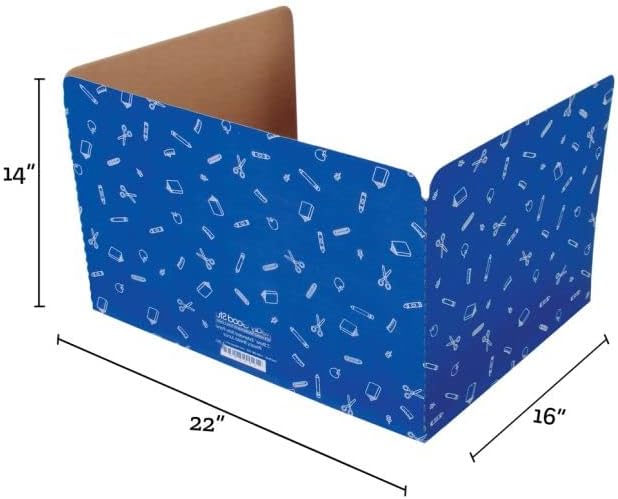 Really Good Stuff Large Privacy Shields - Set of 12 - 3 Group Colors - Matte