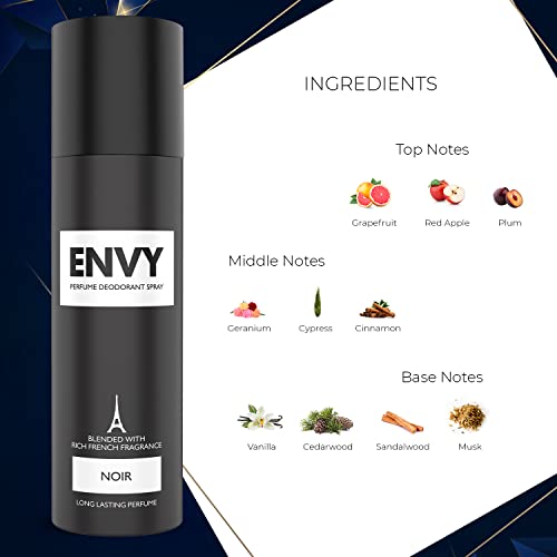 Image of ENVY Noir Gift Pack Deodorant - 120ML & Noir Perfume - 50ML (Combo Pack of 2)