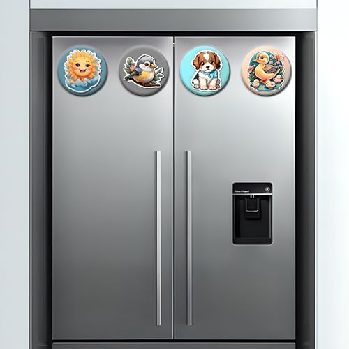 Image of LIVELLO Wooden Fridge Magnets for Home & Kitchen | Gift Items | Refrigerator Decorative Magnet | Funny Magnets | Kitchen Funny | Indian Cultural Themed Magnets (Multicolor 10)