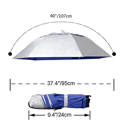 image for NEW-Vi Fishing Umbrella Hat Folding Sun Rain Cap Adjustable Multifunct