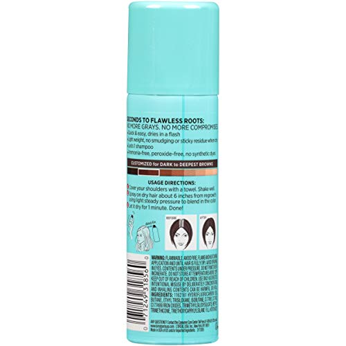 Image of L'Oreal Paris Magic Root Cover Up Temporary Gray Concealer Spray, Dark Brown 2 oz (Pack of 6)