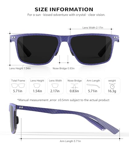 Image of ANYLUV Mens Sunglasses Polarized Upgraded Carbon Fiber Temple Sun Glasses Fashion Driving with UV Protection
