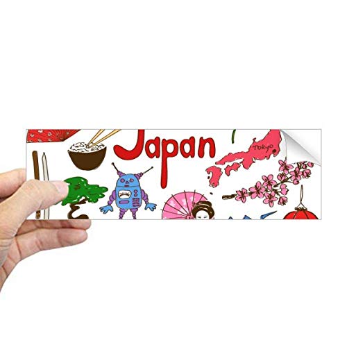 Adhesivo rectangular para ventana DIYthinker con paisaje de Japón decorativo para cristal