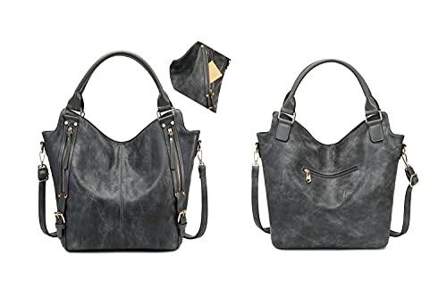 Image of Women Tote Bag Handbags PU Leather Fashion Hobo Shoulder Bags with Adjustable Shoulder Strap