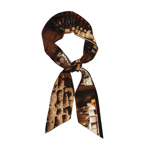 Red Wine Cellar Picture Print Women Head Scarf Neck Scarves Handbag Beach Bag Hand Band Necktie Hat Accessory ﻿