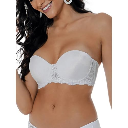 Bustiê Intenção DeMillus 67250 com Renda (BR, Numérico, 44, Regular, Branco)